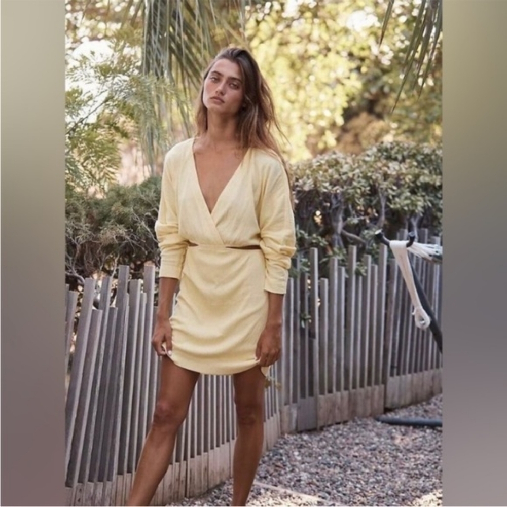 Free People Beach Stasia Mini Dress in Cream